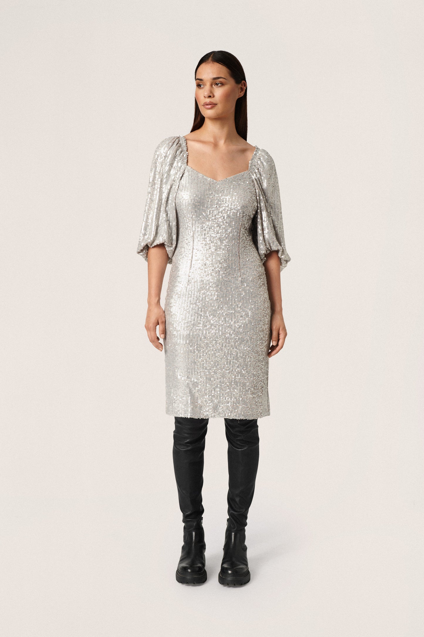 Soaked in Luxury Dalila Gausa Dress Dresses Silver