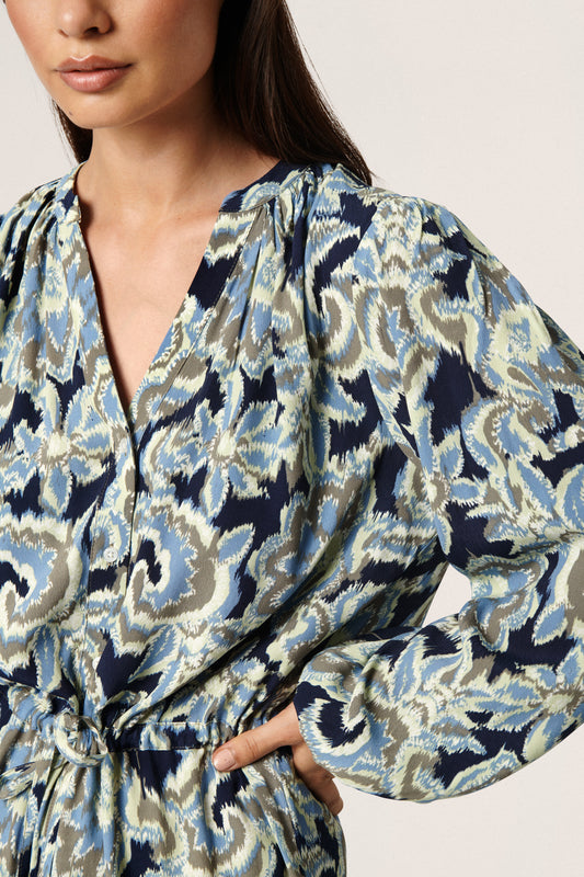 Soaked in Luxury Ebba Helia Dress LS Dresses Night Sky Tapestry Print