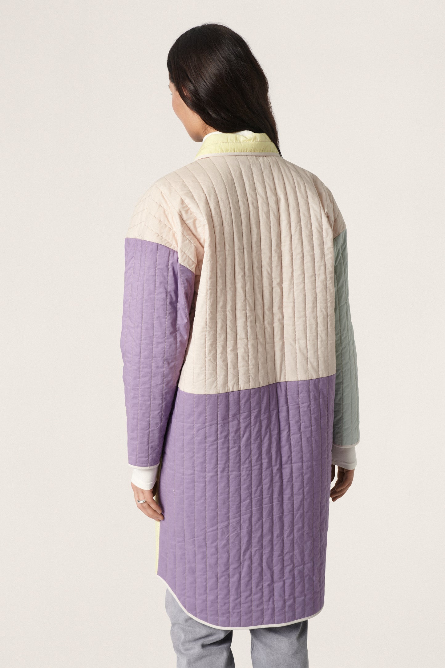 Soaked in Luxury Ewren Quilt Coat Jackets Lavender Gray