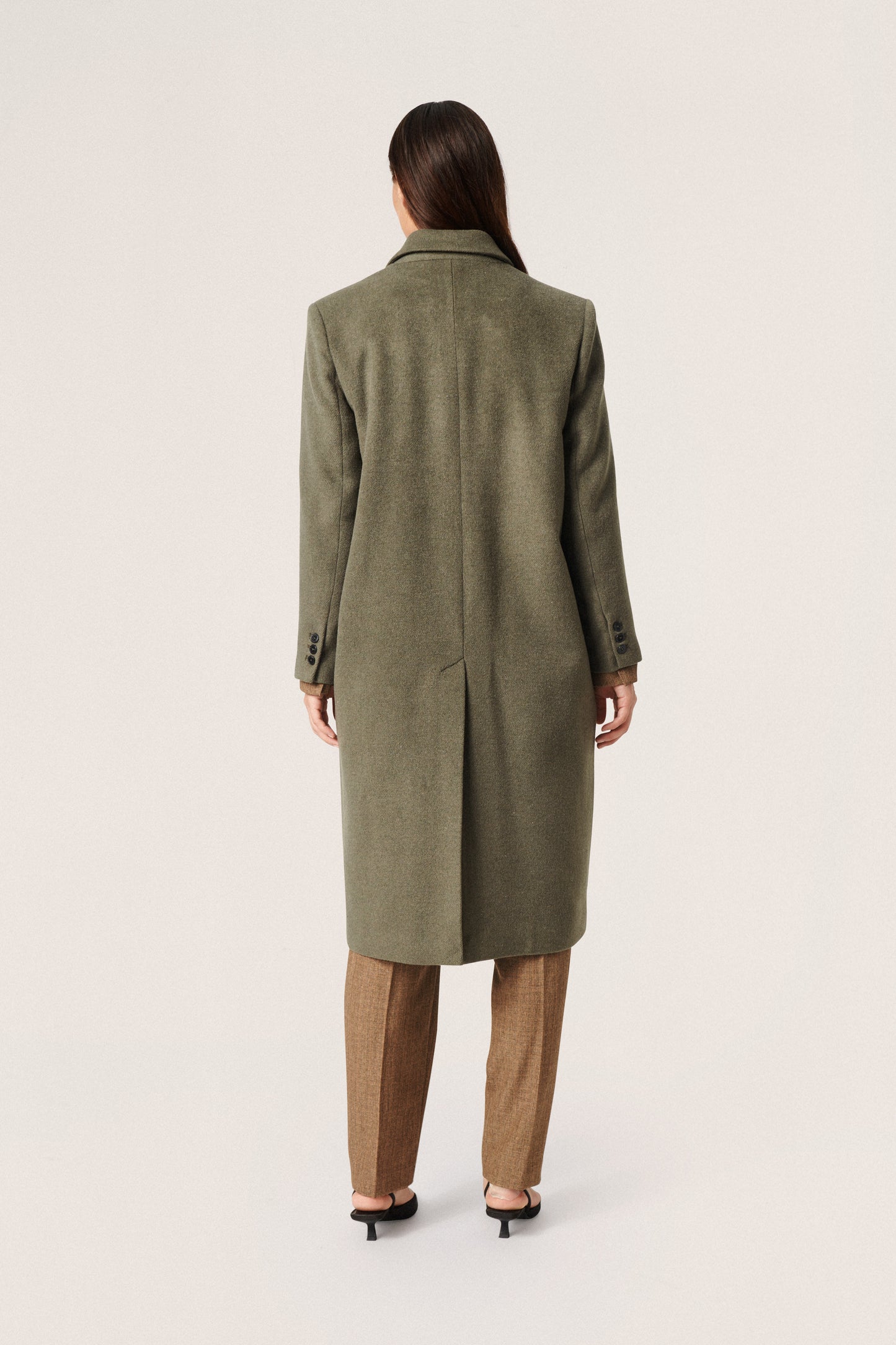 Soaked in Luxury Faria Coat Outerwear Tea Leaf