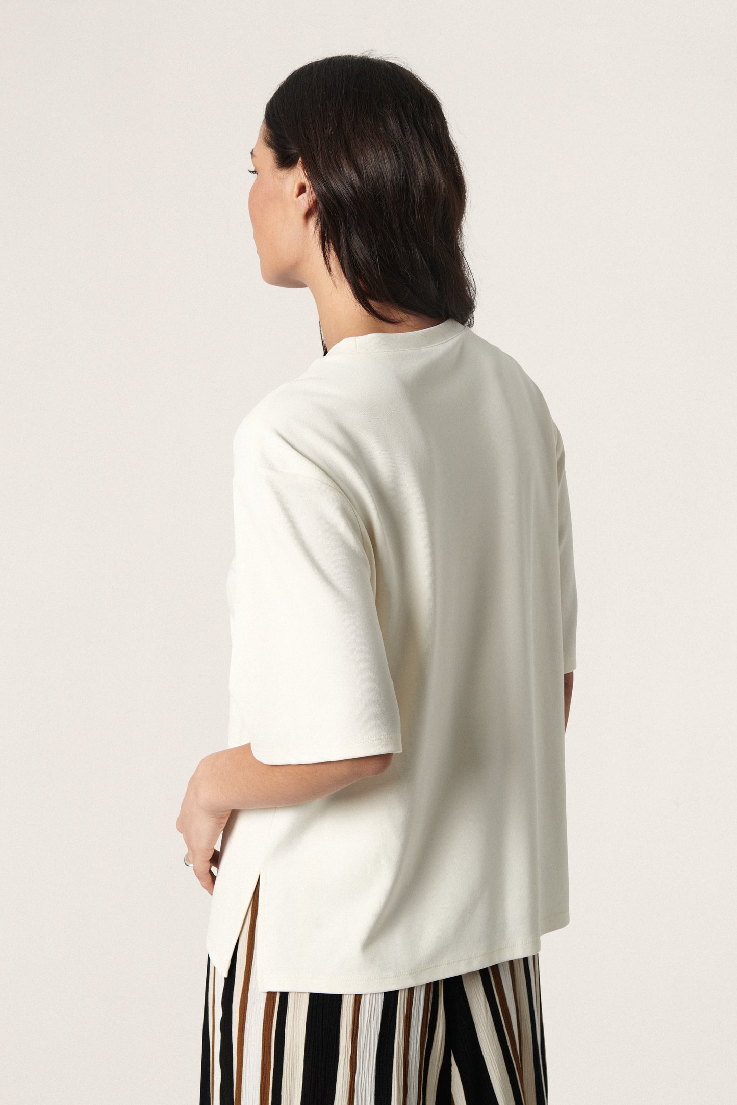 Soaked in Luxury Filli Boxy Tee SS T-shirts Whisper White