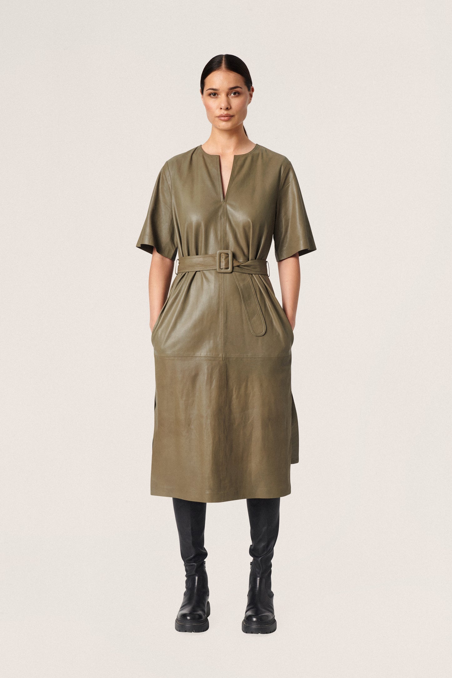 Soaked in Luxury Garner Dress STUDIO Dresses Tea Leaf