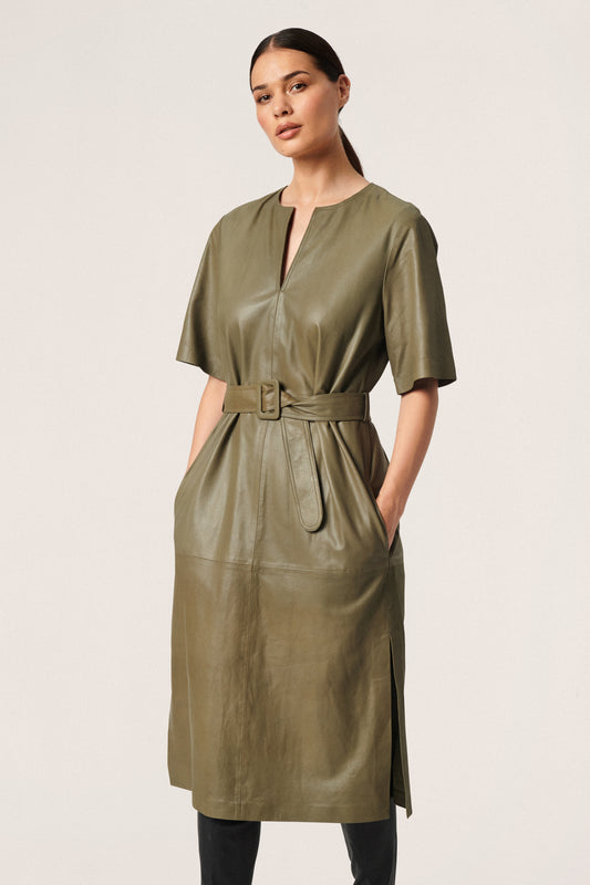 Soaked in Luxury Garner Dress STUDIO Dresses Tea Leaf
