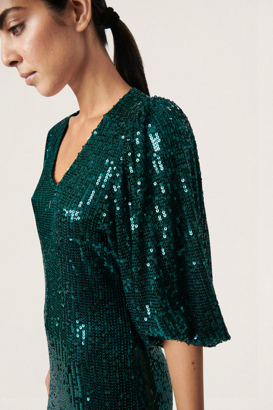 Soaked in Luxury Gausa Short Dress Dresses Galapagos Green