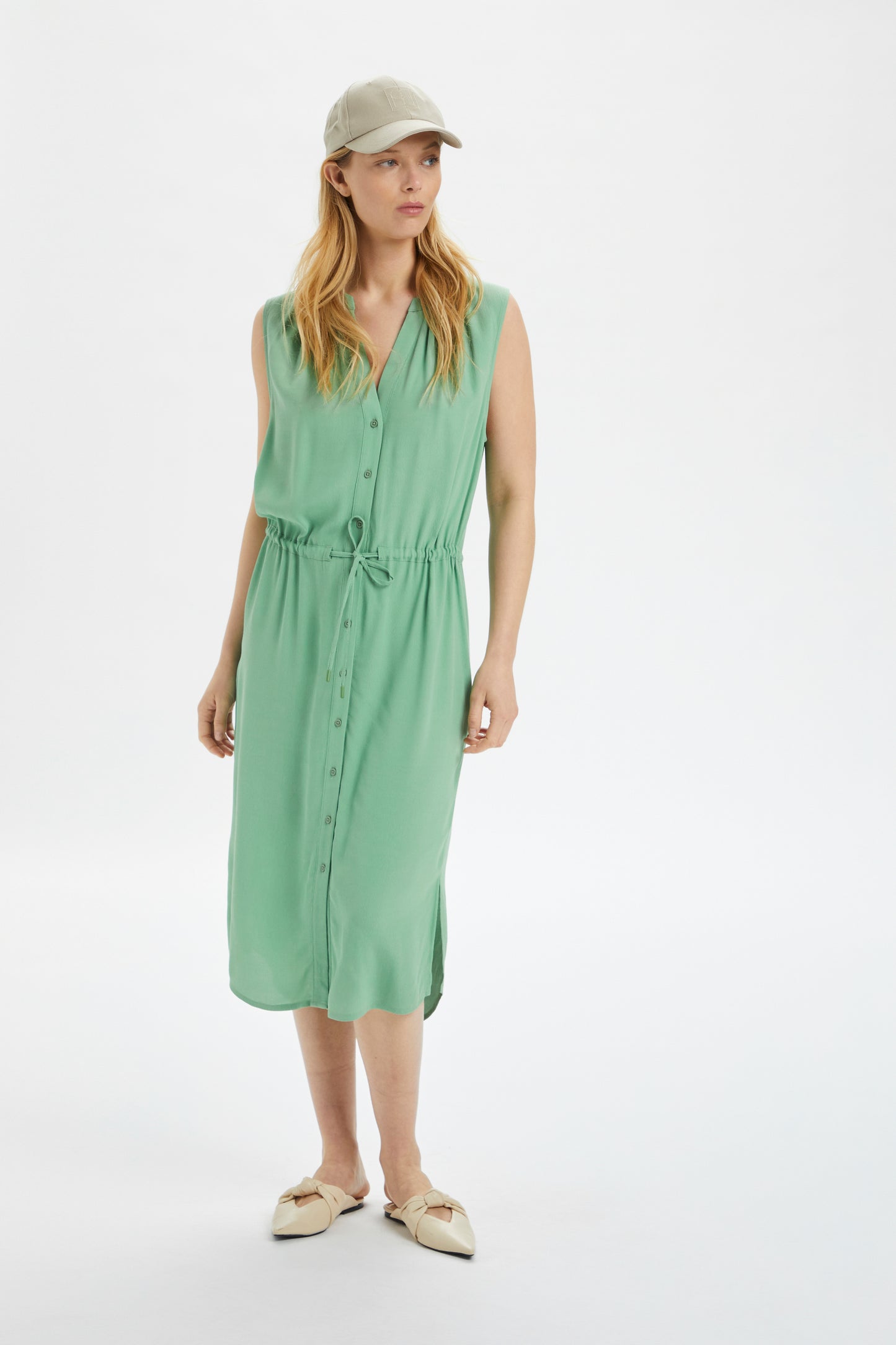 Soaked in Luxury Helia Dress Dresses Stone Green