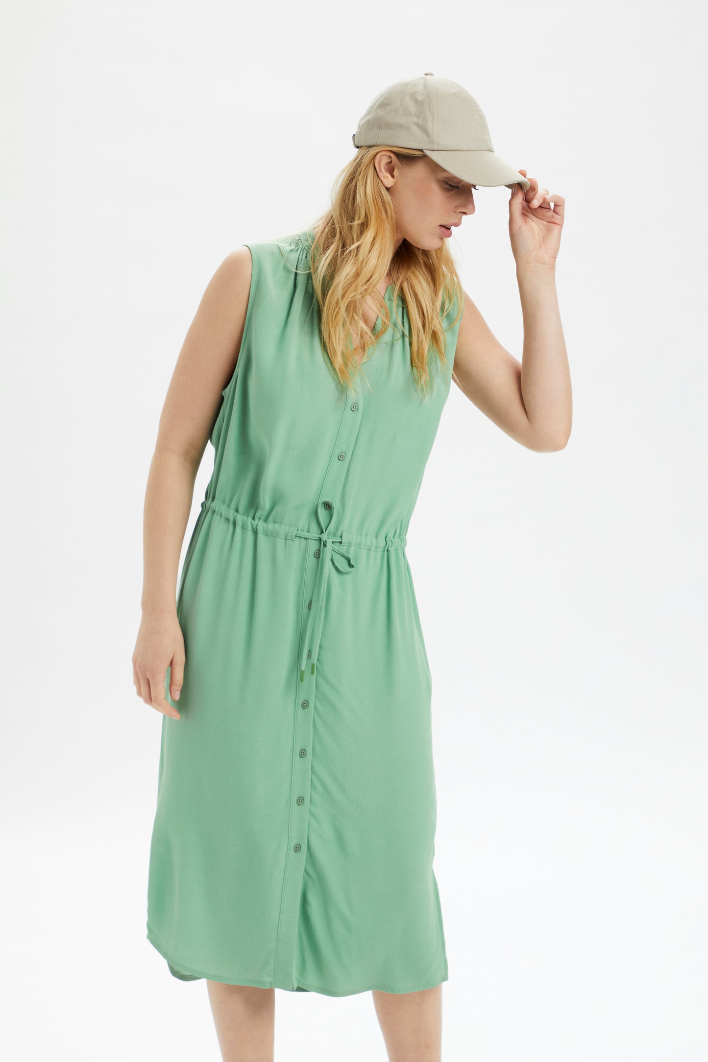 Soaked in Luxury Helia Dress Dresses Stone Green