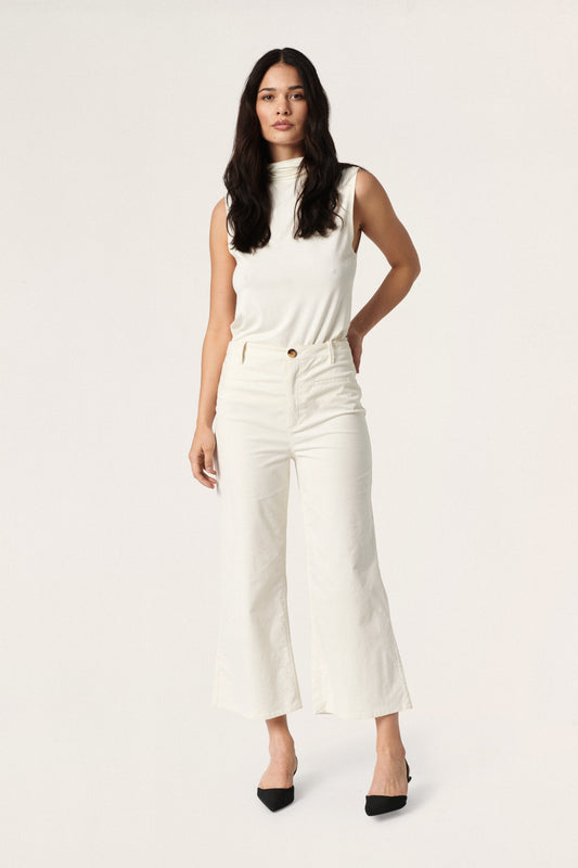 Soaked in Luxury Jill Shani Pants Trousers Whisper White