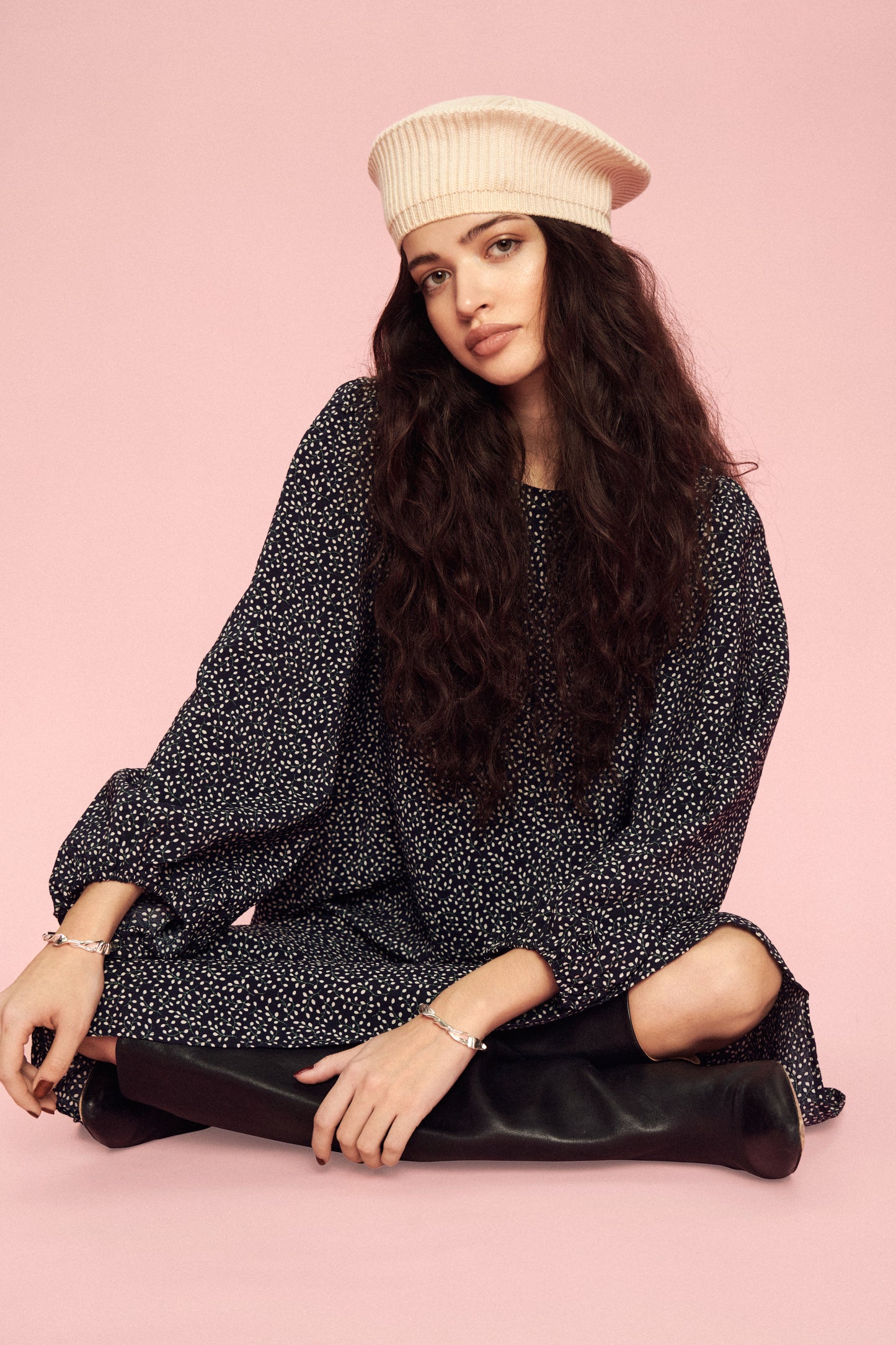 Soaked in Luxury Kamira Dress Dresses Night Sky Leaf Print