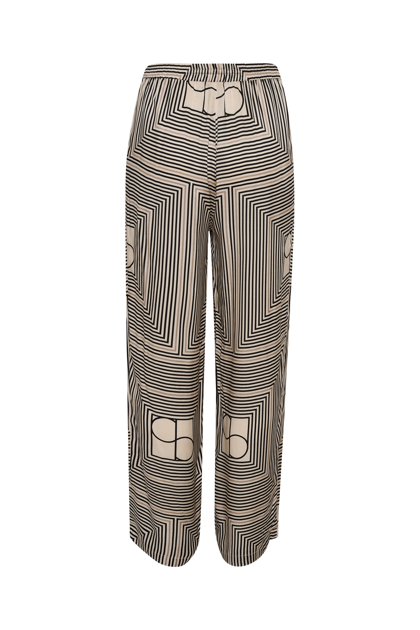 Soaked in Luxury Kimaya Pants Trousers Black Monogram Print
