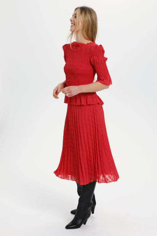 Soaked in Luxury Lympia Skirt Skirts Cardinal