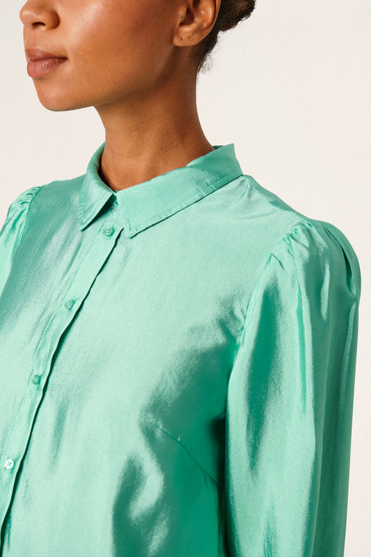 Soaked in Luxury Maude Rox Shirt LS Shirts/Blouses Winter Green