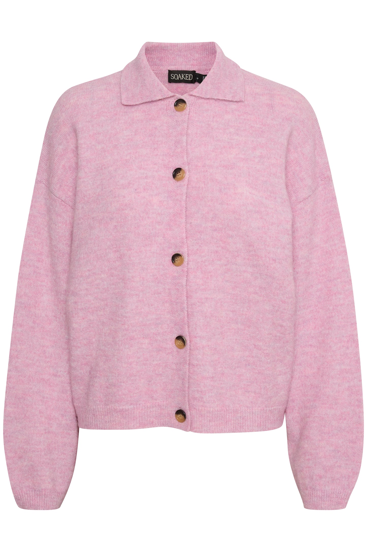 Soaked in Luxury Miya Cardigan Knit Mauve Mist Melange