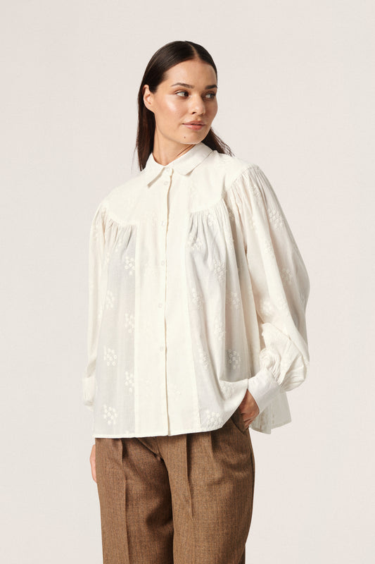 Soaked in Luxury Mynte Shirt LS Shirts/Blouses Whisper White