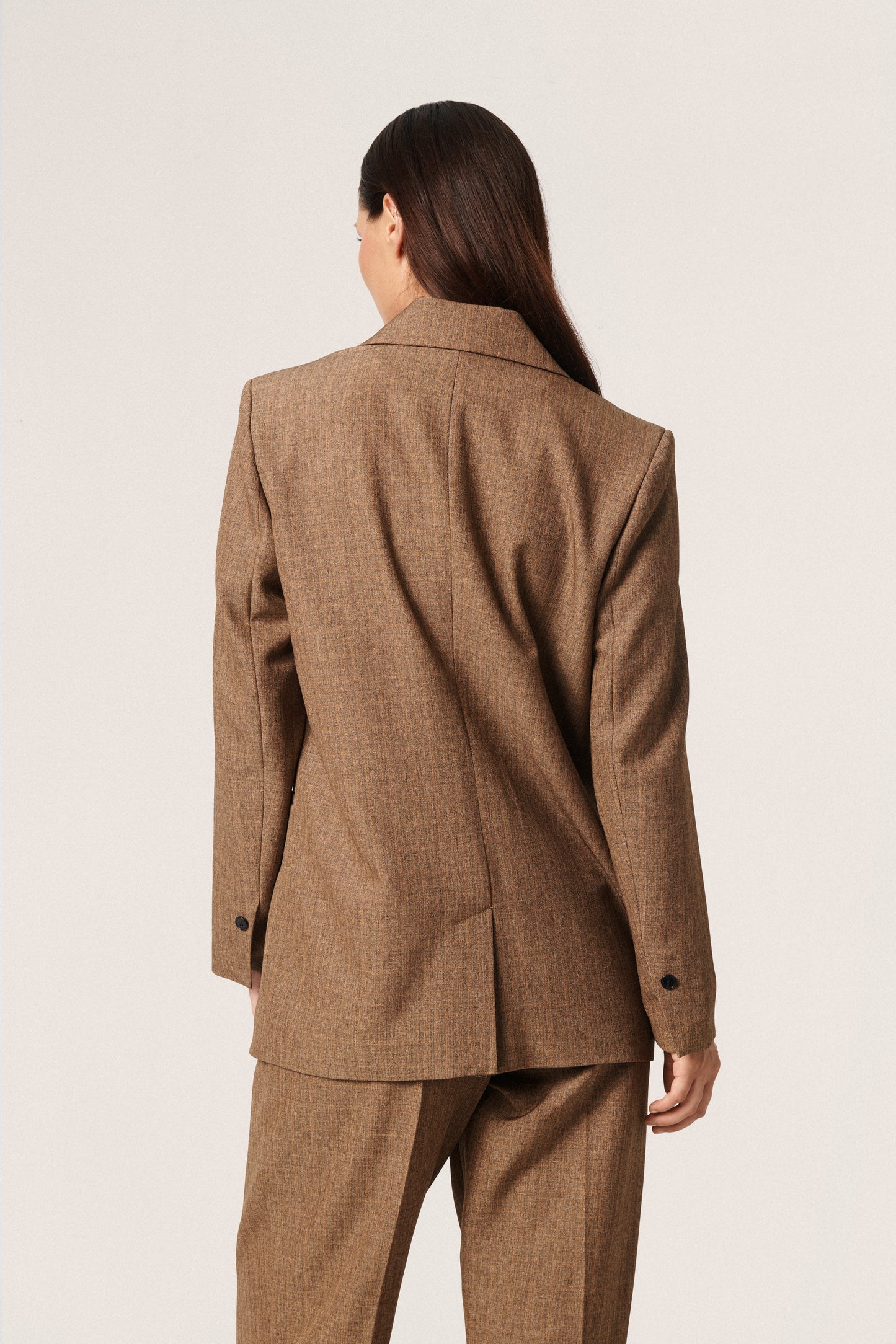 Soaked in Luxury Nadia Blazer Jackets Light Brown Melange