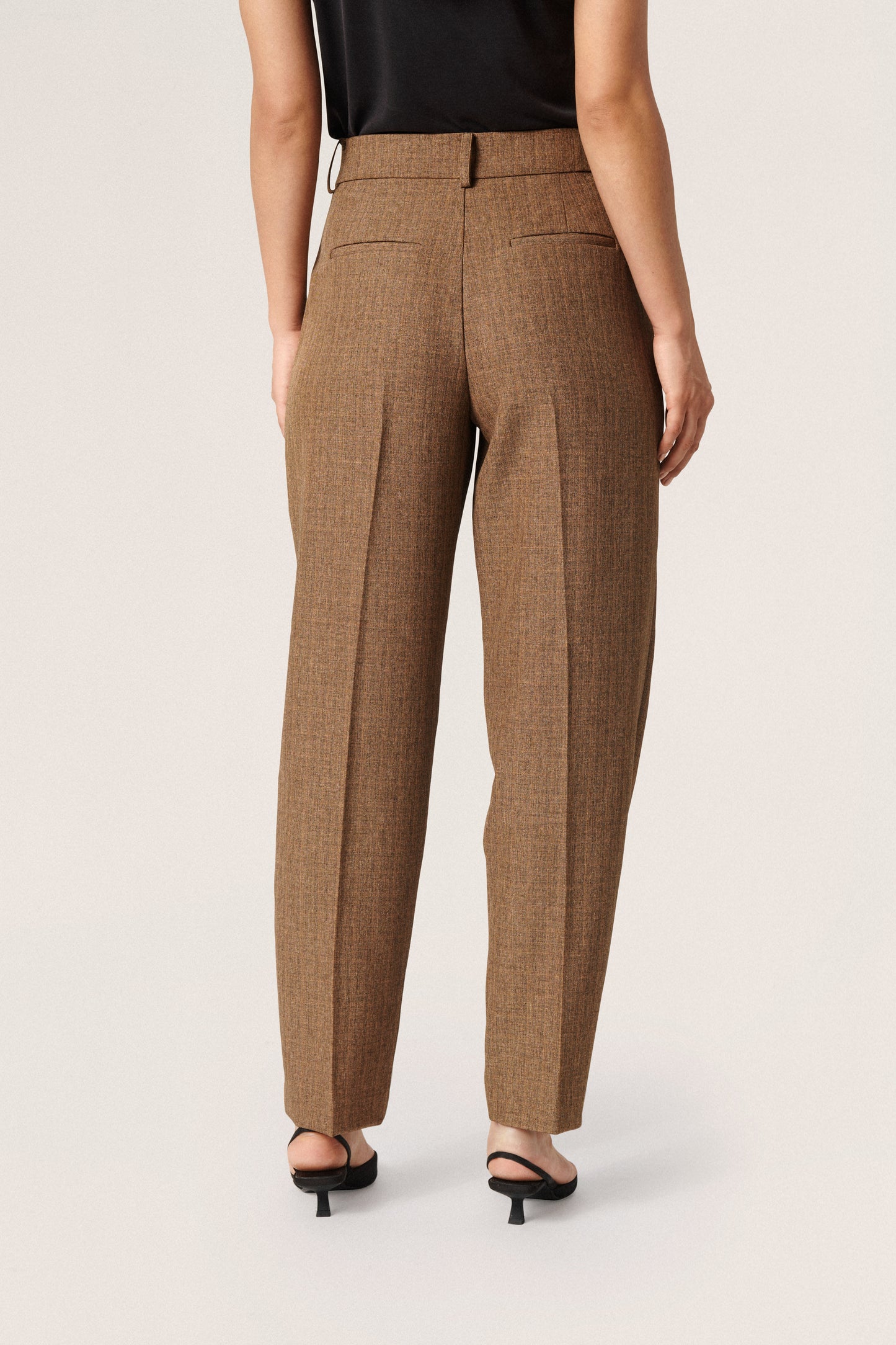 Soaked in Luxury Nadia Pants Trousers Light Brown Melange
