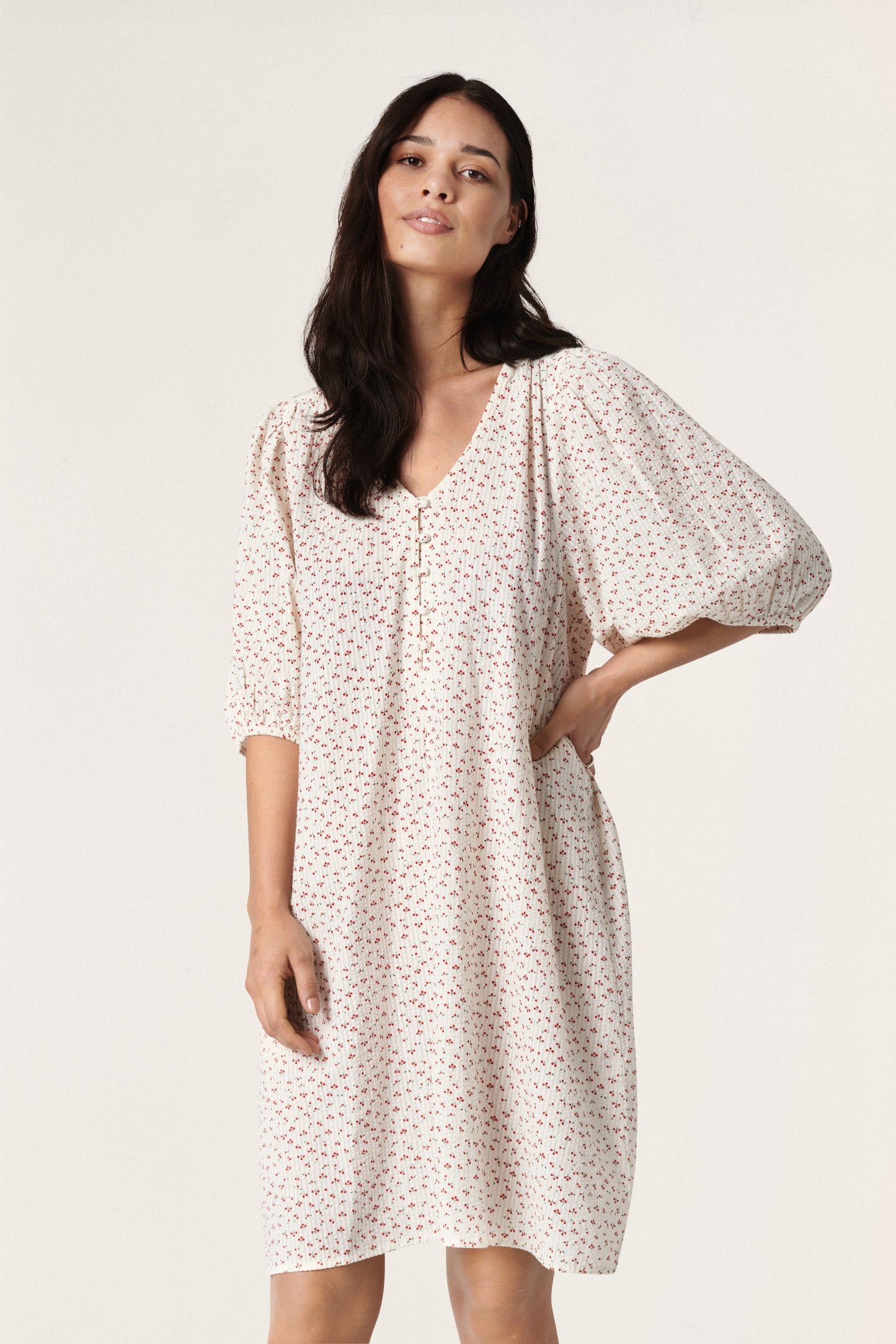 Soaked in Luxury Naiah Dress Dresses White Cherry Flower