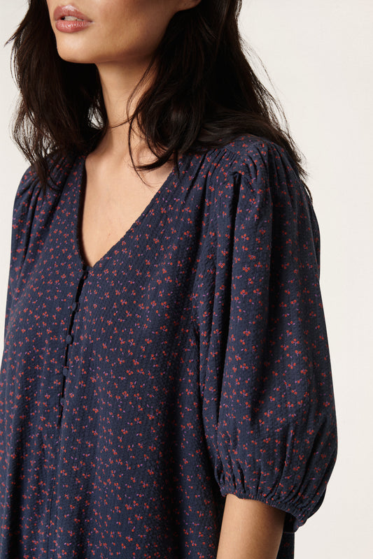 Soaked in Luxury Naiah Dress Dresses India Ink Cherry Blossom