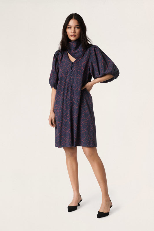 Soaked in Luxury Naiah Dress Dresses India Ink Cherry Blossom