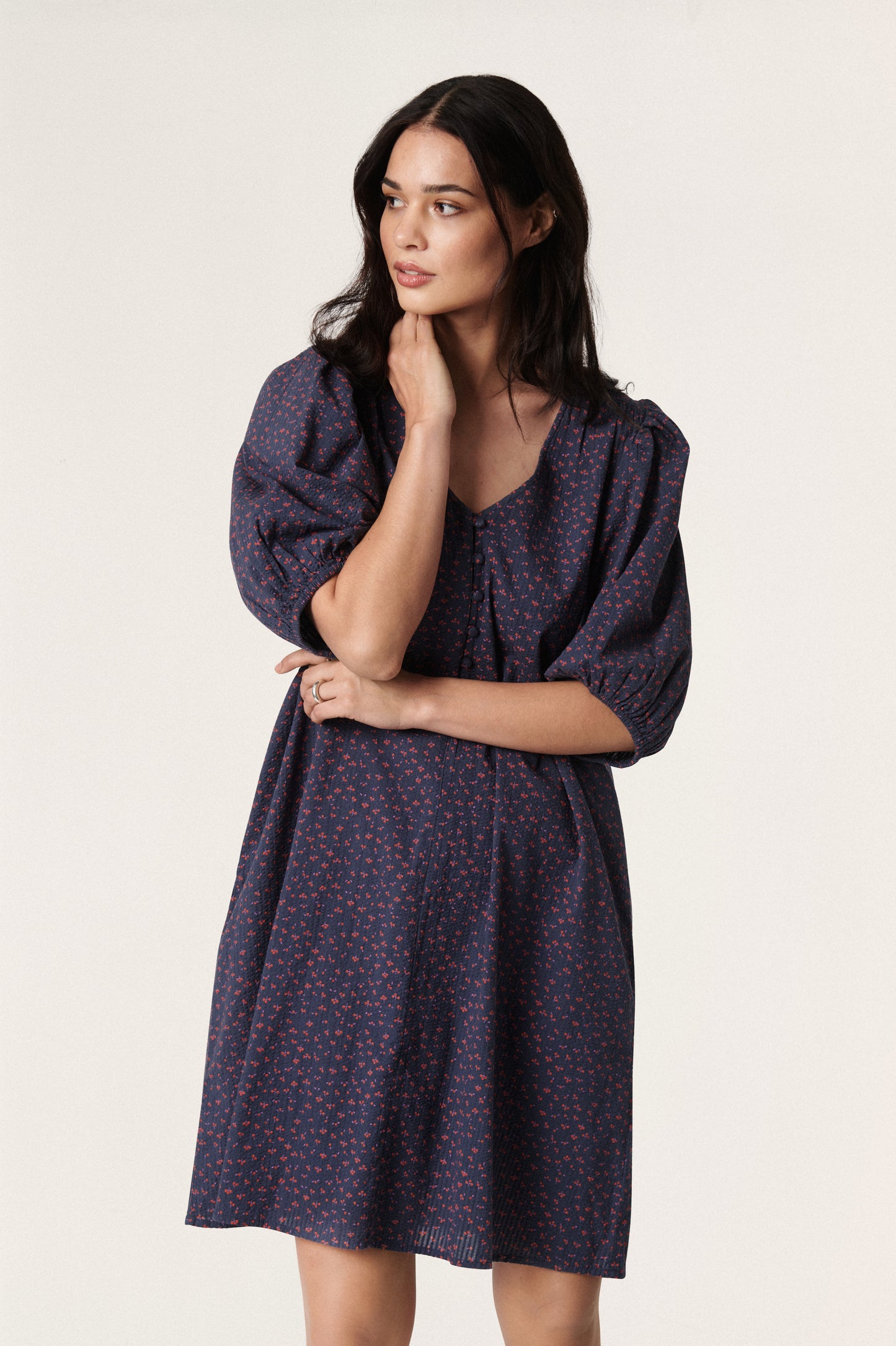 Soaked in Luxury Naiah Dress Dresses India Ink Cherry Blossom