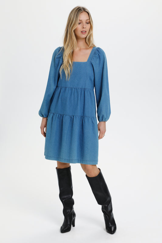 Soaked in Luxury Natasja Dress Dresses Medium Blue Denim