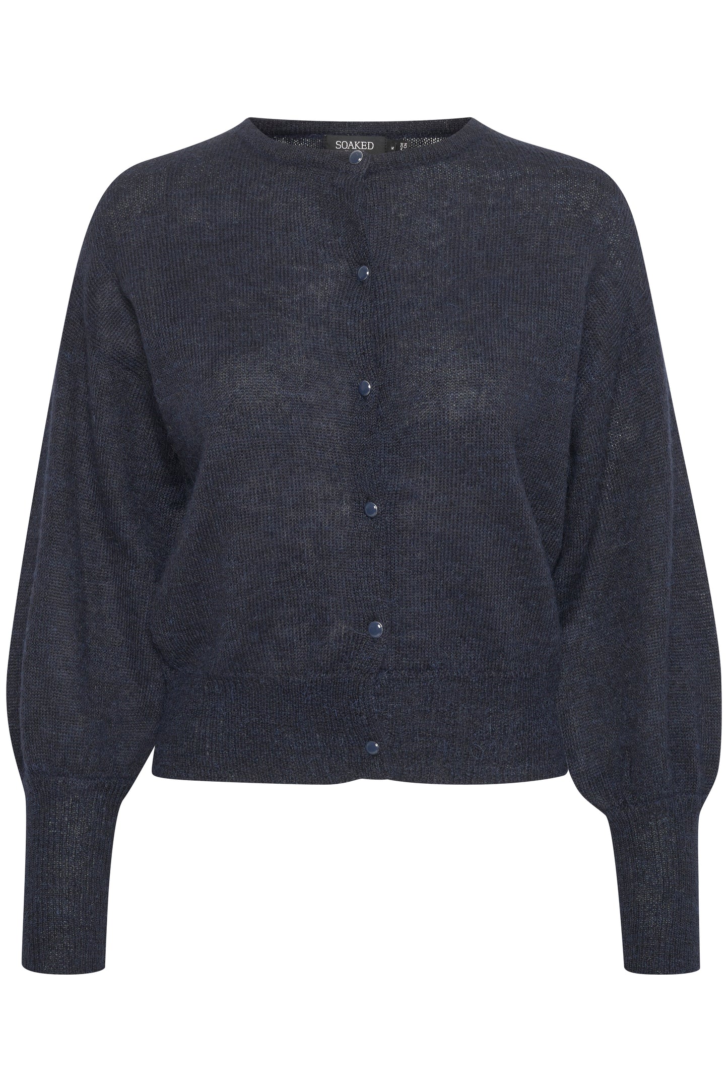 Soaked in Luxury Padma Tuesday Cardigan LS Knit Night Sky