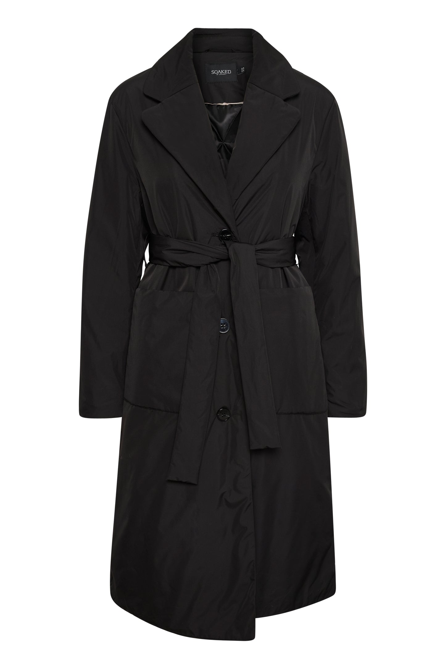Soaked in Luxury Panda Coat Outerwear Black