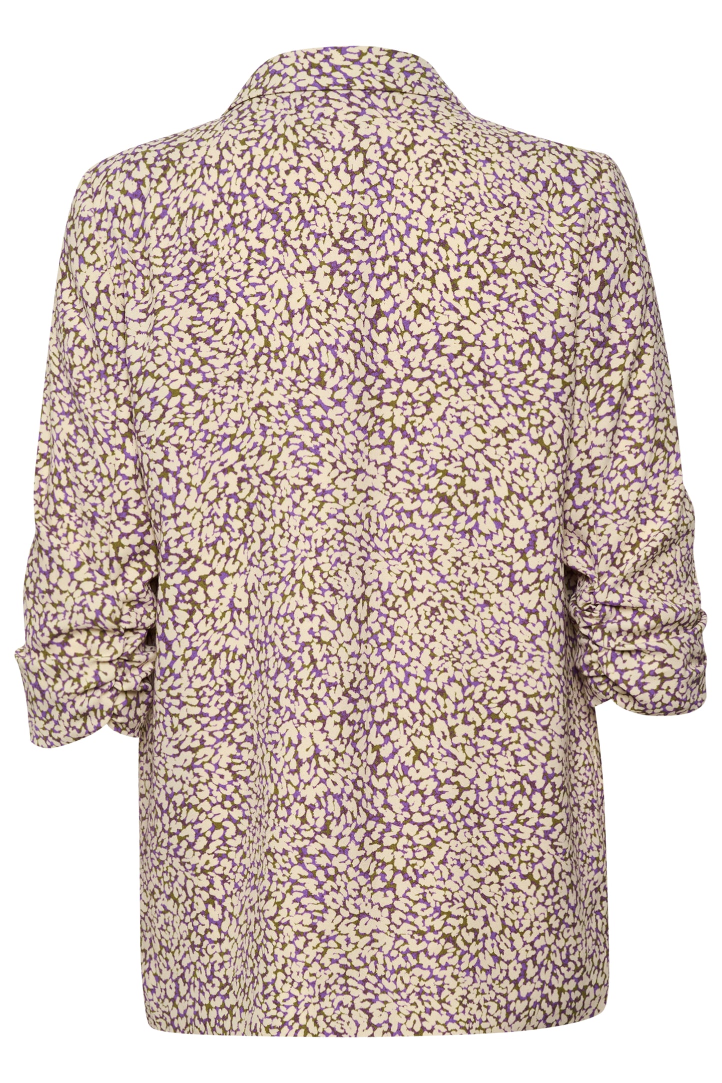 Soaked in Luxury Shirley Printed Blazer Jackets Purple Animal Print