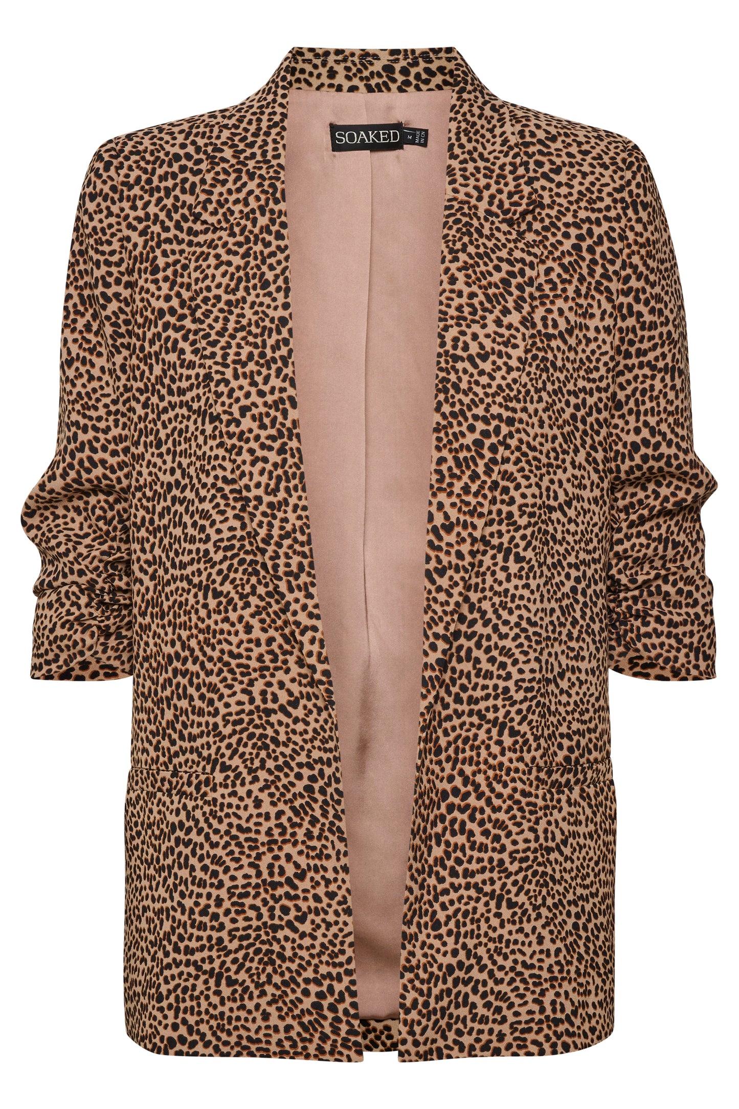 Soaked in Luxury Shirley Printed Blazer Jackets Tigers Eye Mini Leopard Print