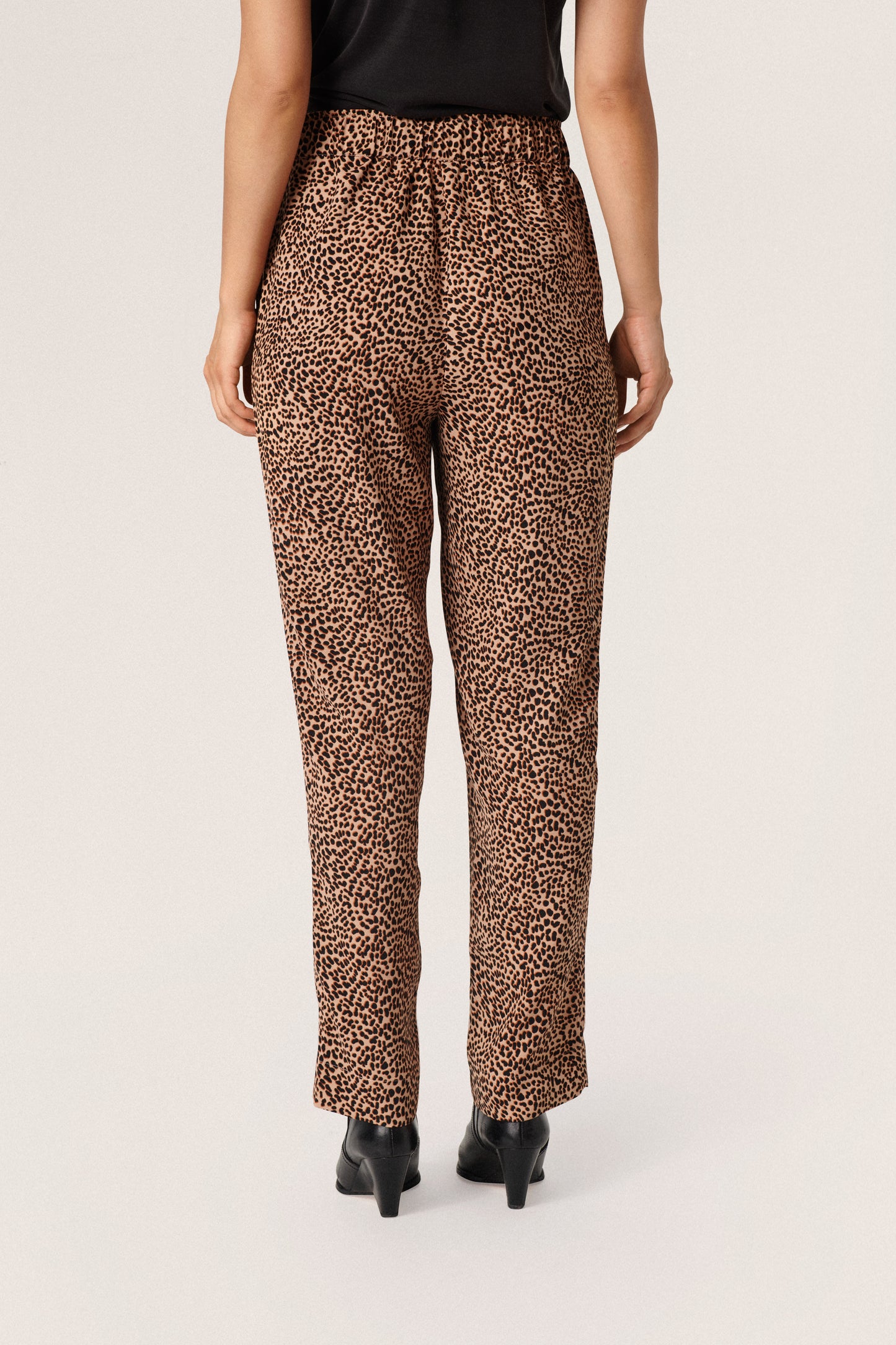 Soaked in Luxury Shirley Printed Pants Trousers Tigers Eye Mini Leopard Print