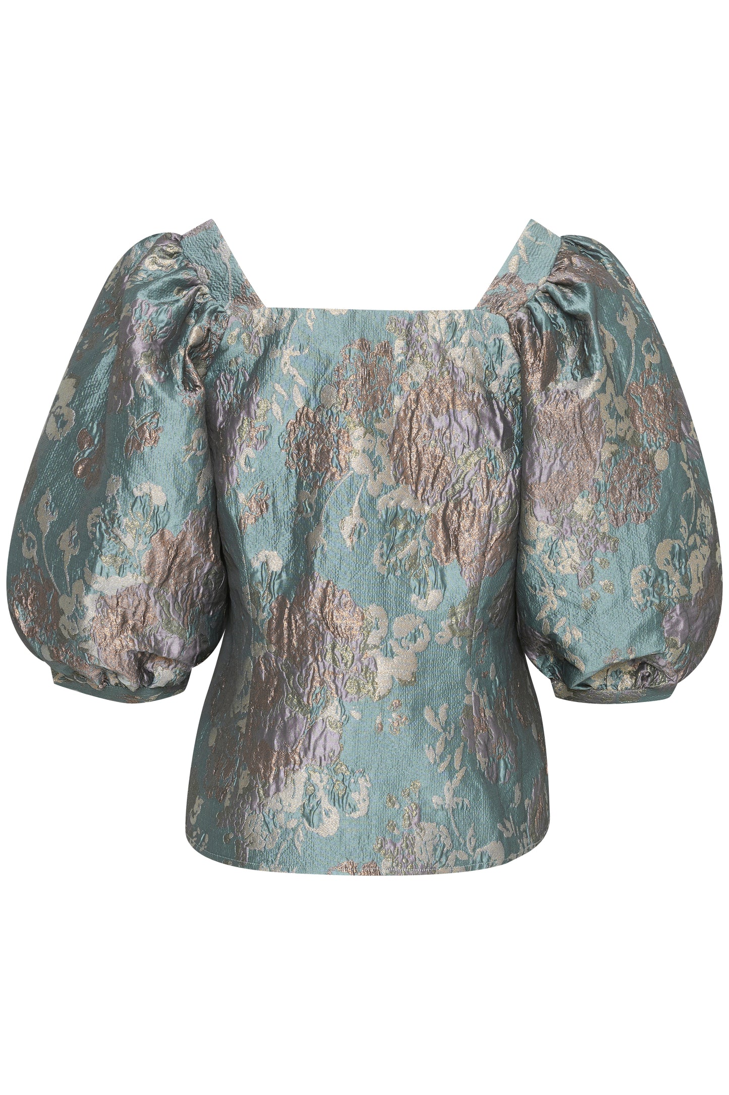 Soaked in Luxury Sonnia Blouse SS Shirts/Blouses Metallic Jacquard Fabric