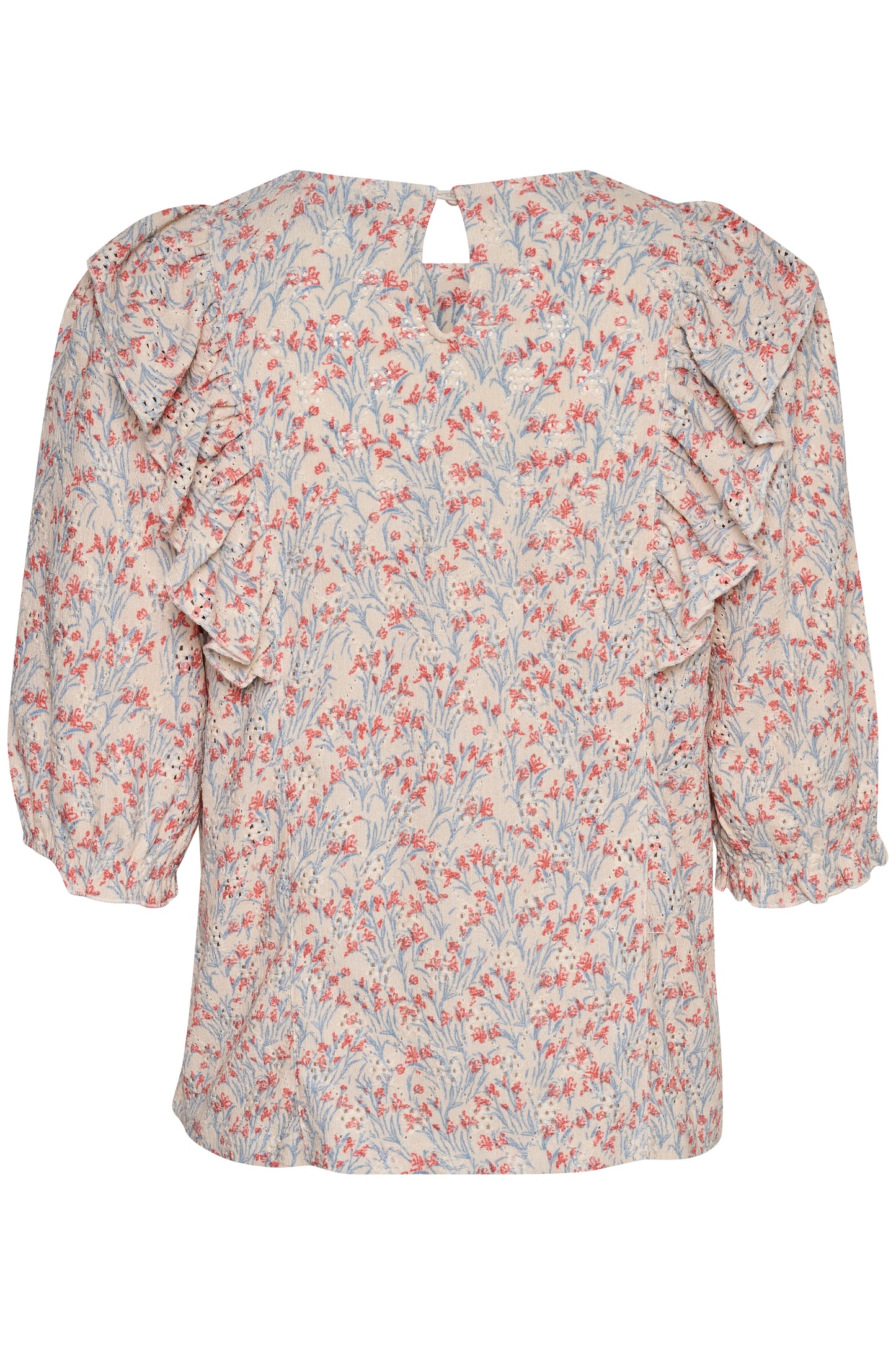 Soaked in Luxury Suzie Blouse SS Shirts/Blouses Whisper White Lily Print