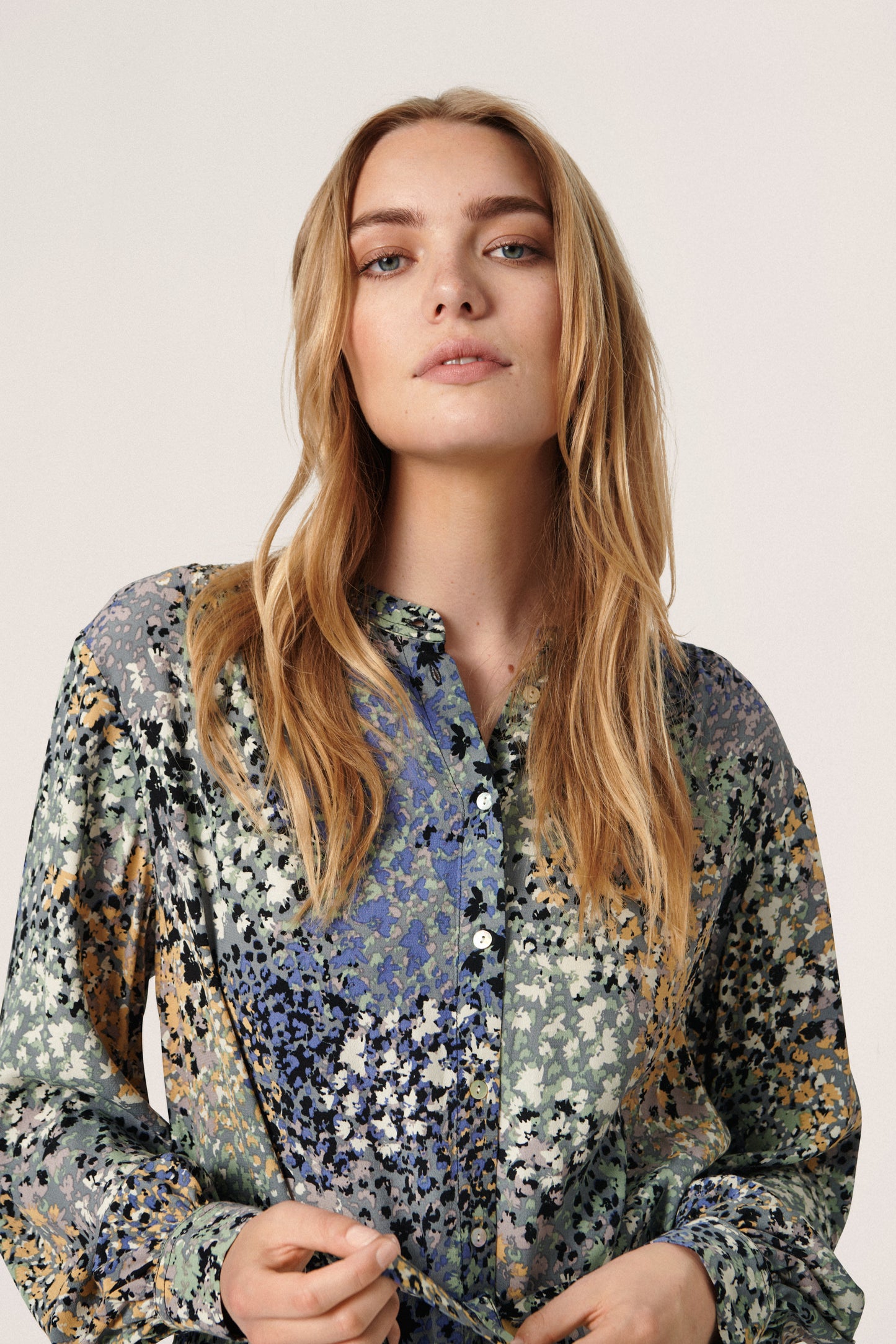 Soaked in Luxury Sylvia Shirt Dress Dresses Sedona Sage Ditsy Print