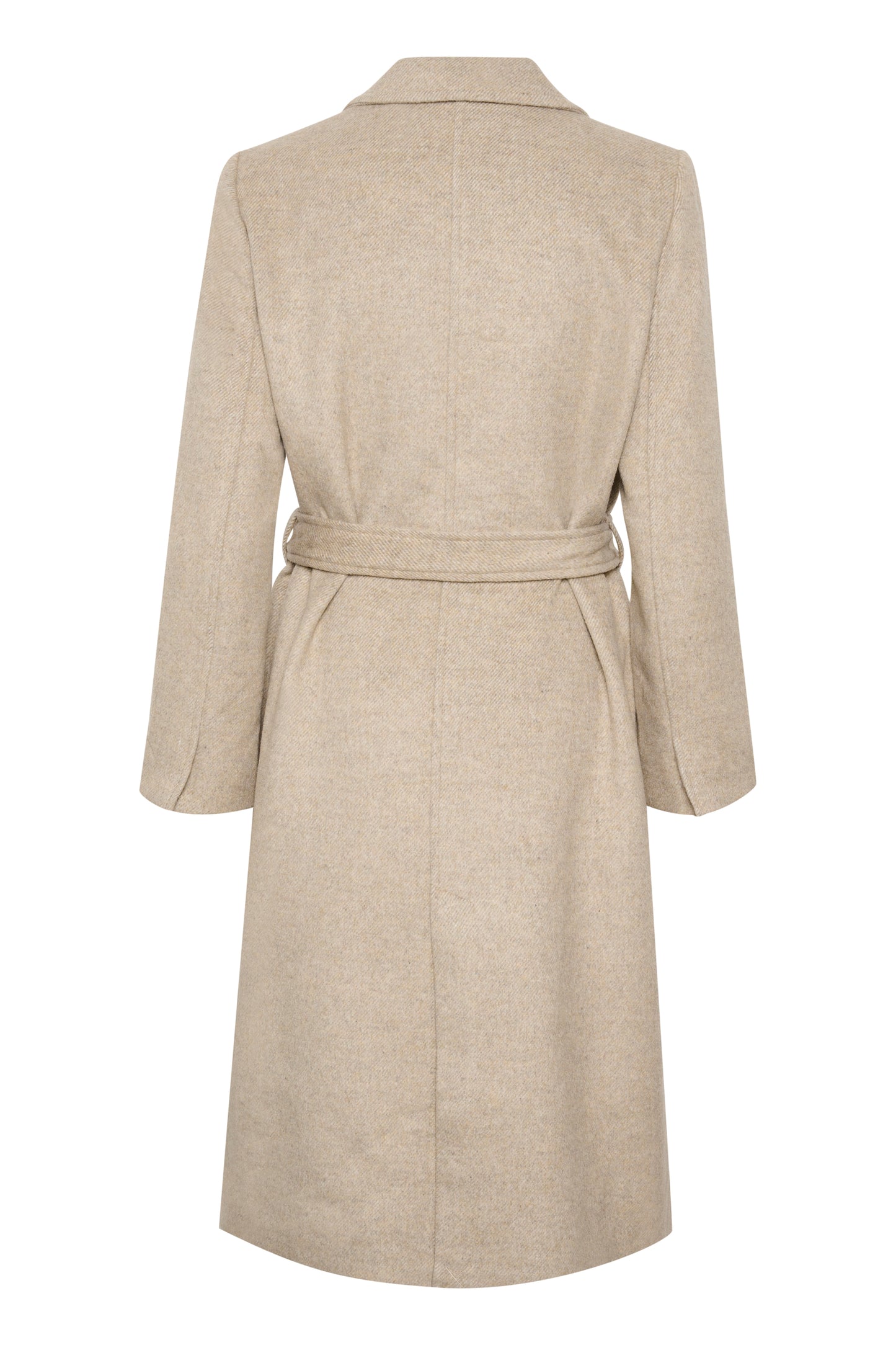 Soaked in Luxury Tenerife Coat Outerwear Light Grey & White Twill