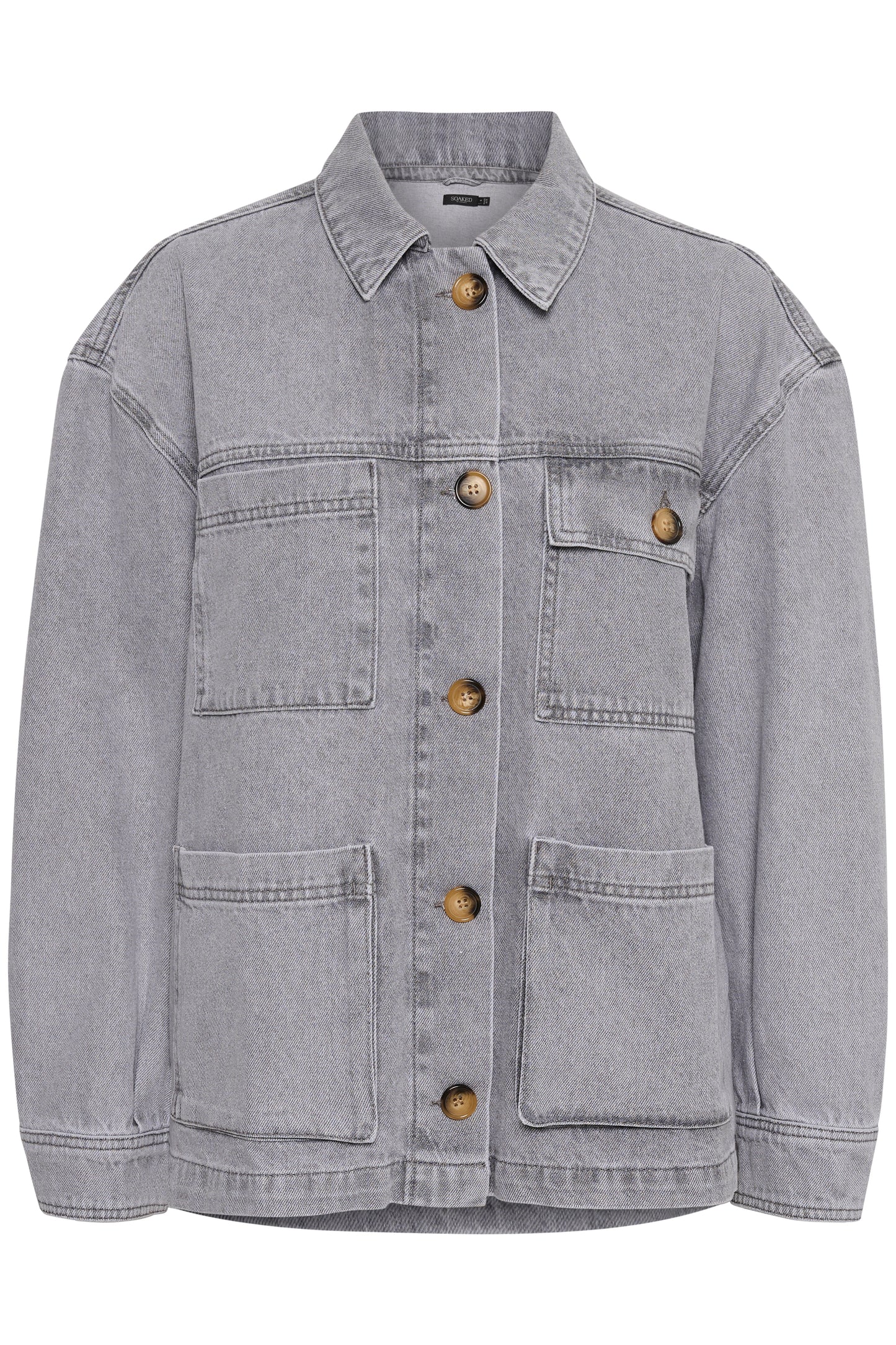 Soaked in Luxury Tessie Samar Jacket Jackets Light Grey Denim