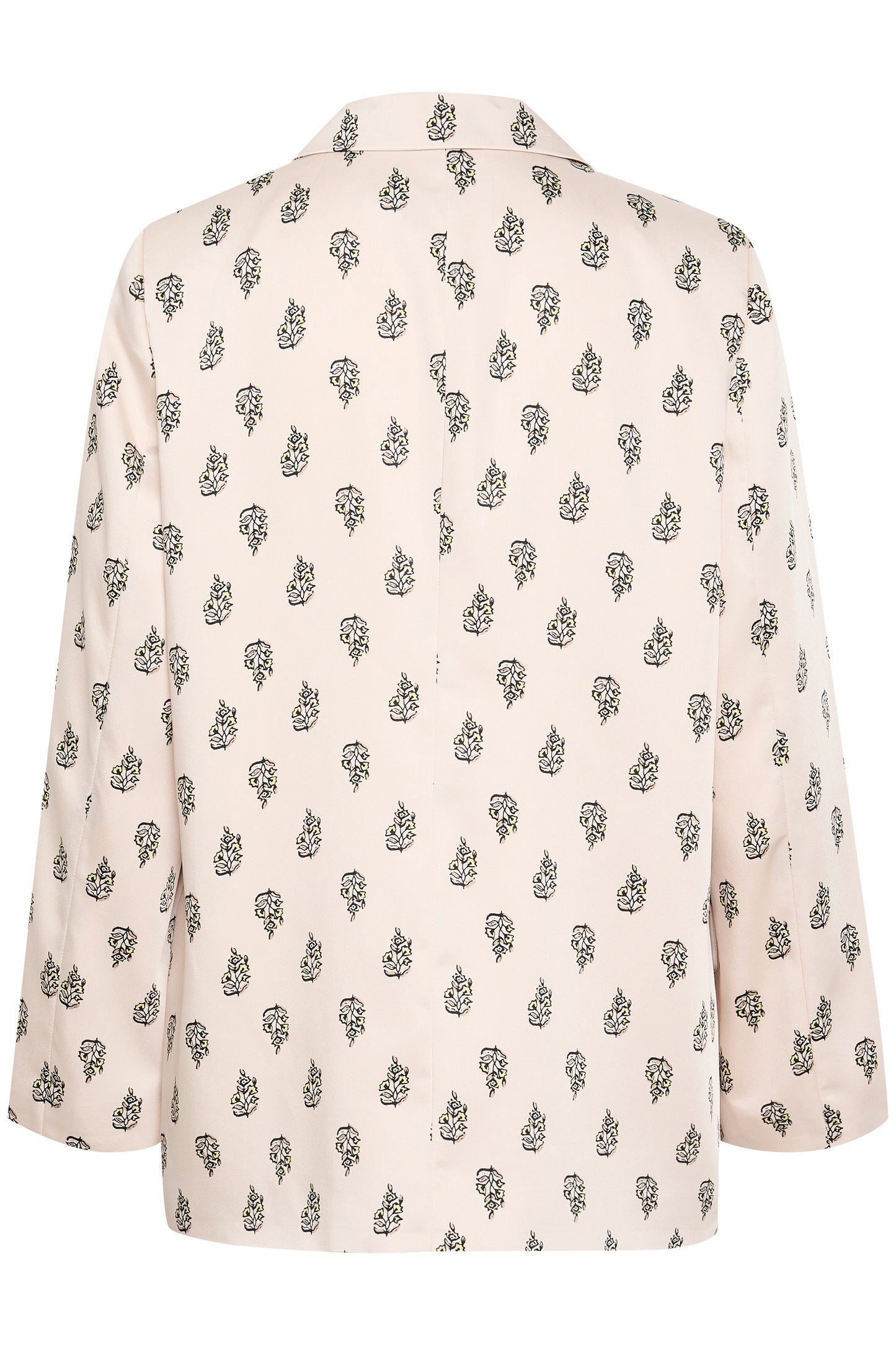 Soaked in Luxury Thora Blazer Jackets Oatmeal Block Print