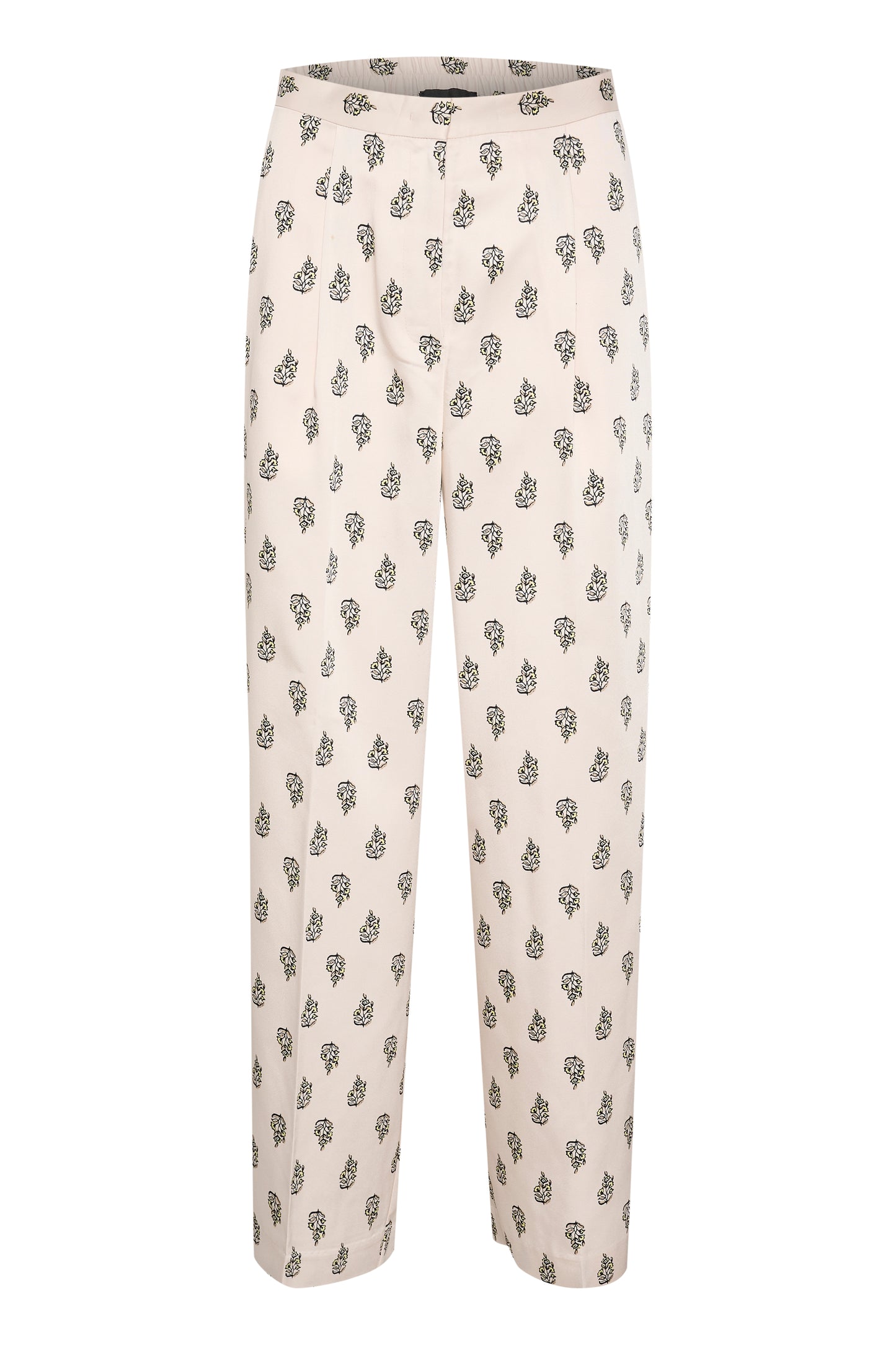 Soaked in Luxury Thora Pants Trousers Oatmeal Block Print