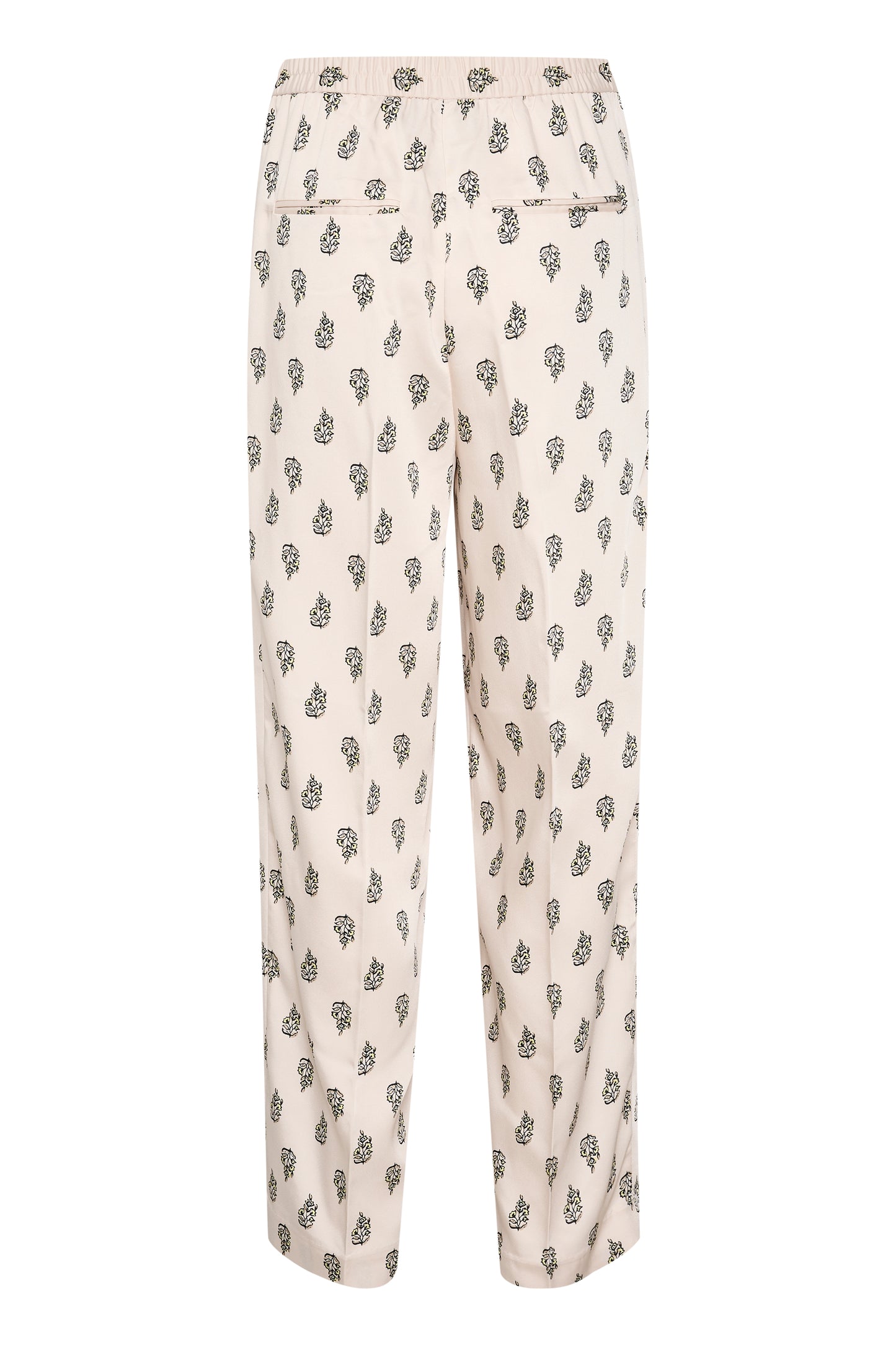 Soaked in Luxury Thora Pants Trousers Oatmeal Block Print