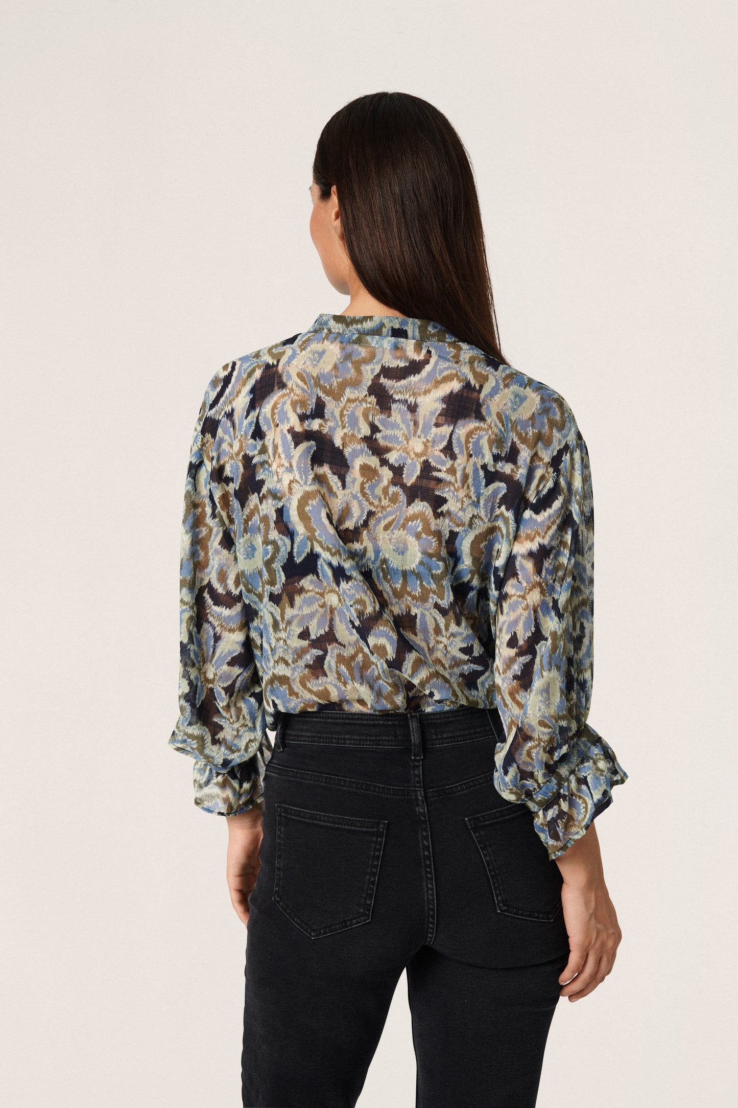 Soaked in Luxury Tiana Amily Blouse 3/4 Shirts/Blouses Night Sky Tapestry Print