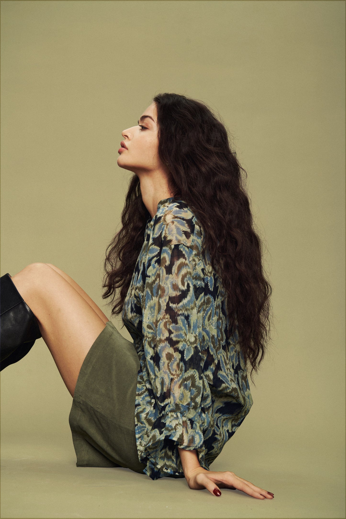 Soaked in Luxury Tiana Amily Blouse 3/4 Shirts/Blouses Night Sky Tapestry Print