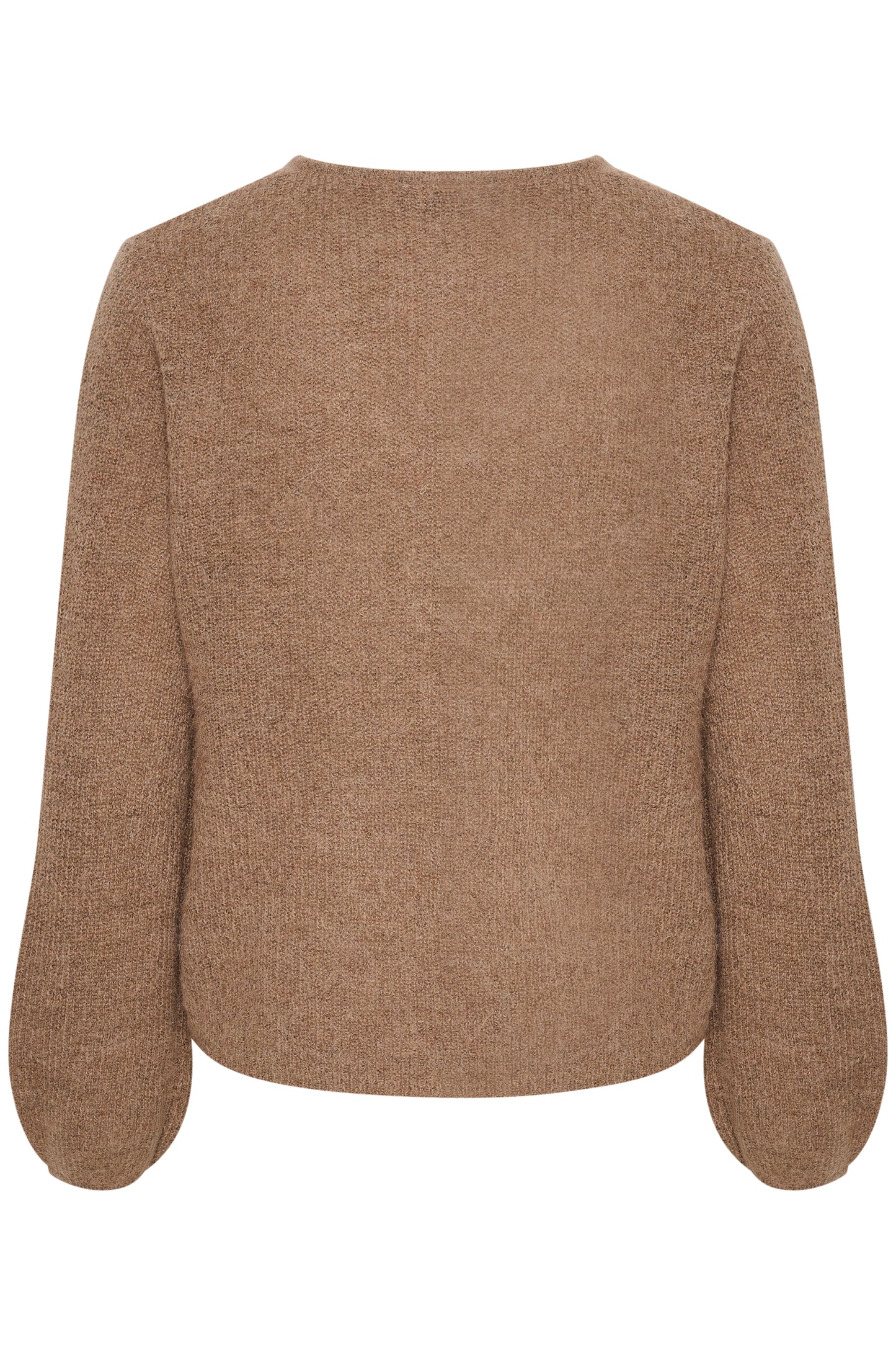 Soaked in Luxury Tuesday V-Neck Jumper LS Knit Brownie