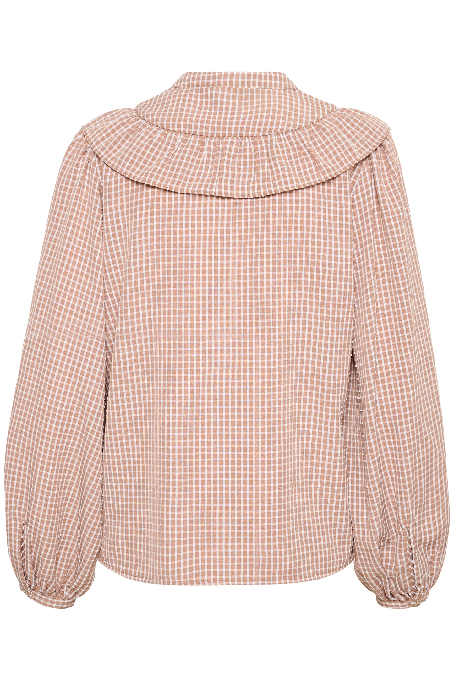 Soaked in Luxury Wiola Shirt LS Shirts/Blouses Beaver Fur/Broken White Checks