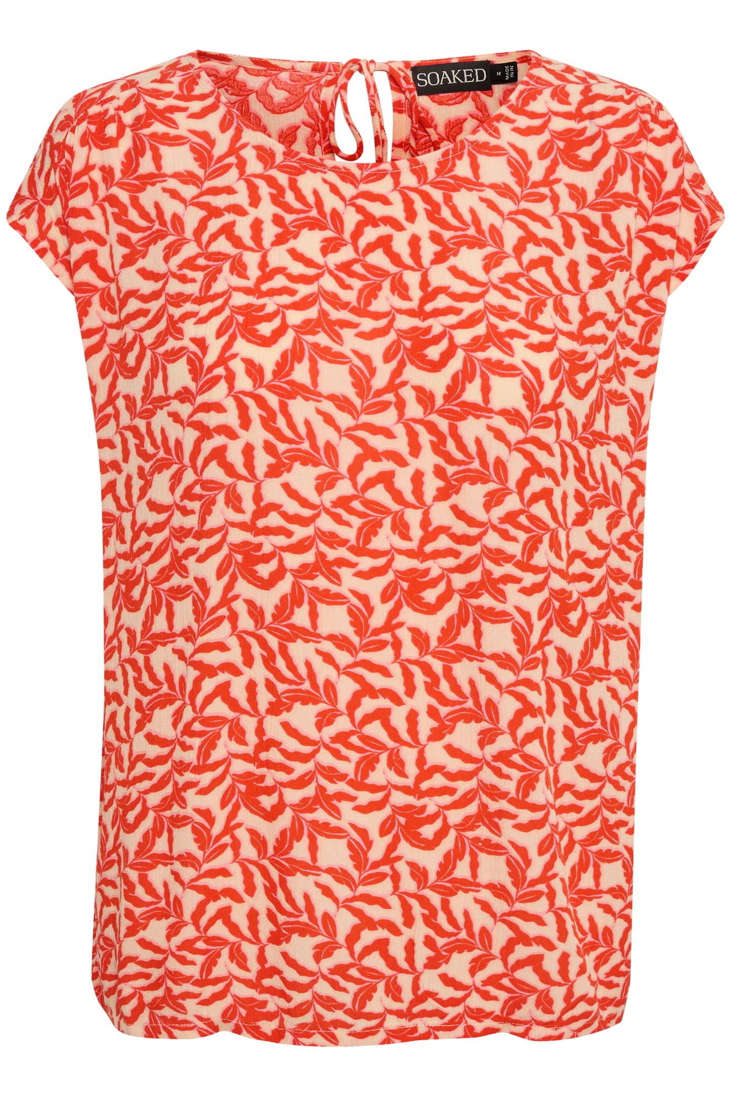 Soaked in Luxury ZAYA TOP Shirts Grenadine Leaf Print