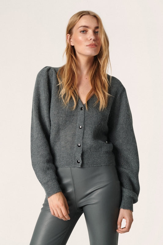Tuesday Puf Cardigan LS Knit Sedona Sage
