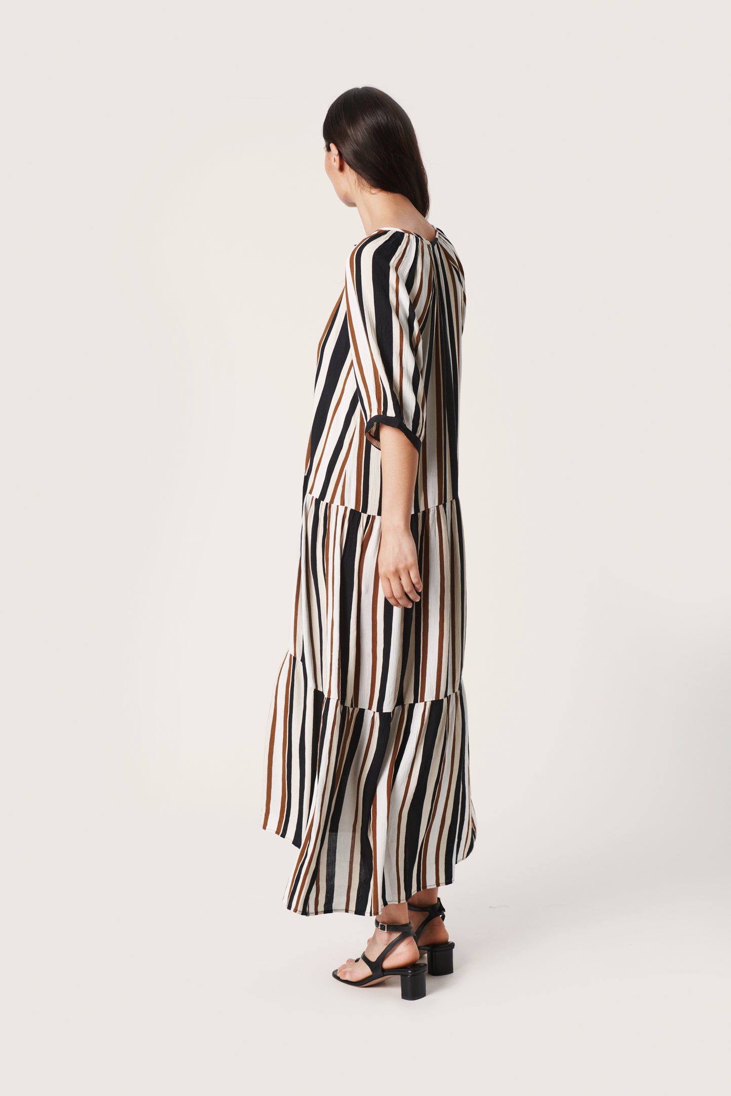 Zaya Flowy Maxi Dress SS Desert Palm Stripe Mix