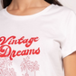 T-shirt wit opschrift vintage dreams - witte t-shirt | Fabrique François 