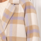 Checkered Mantel ruiten lila detail - geruite mantel lila | Fabrique François 