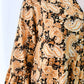 Karlie mini jurk v-hals print geel goud - mini jurk v-hals print | Fabrique François 