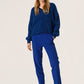  Anina V-Neck Pullover LS STUDIO Knit Sodalite Blue Melange