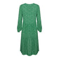 Noella Lipe Dress Viscose Dresses Green Flower