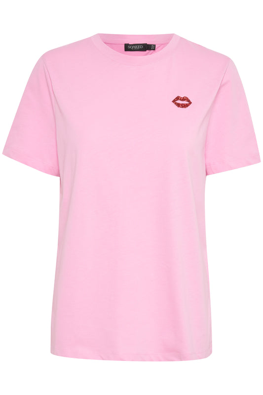 Soaked in Luxury Caden tee SS T-shirts Mauve Mist